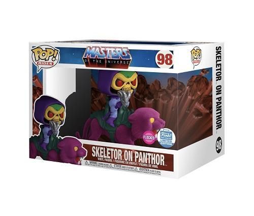 skeletor on panthor flocked funko pop