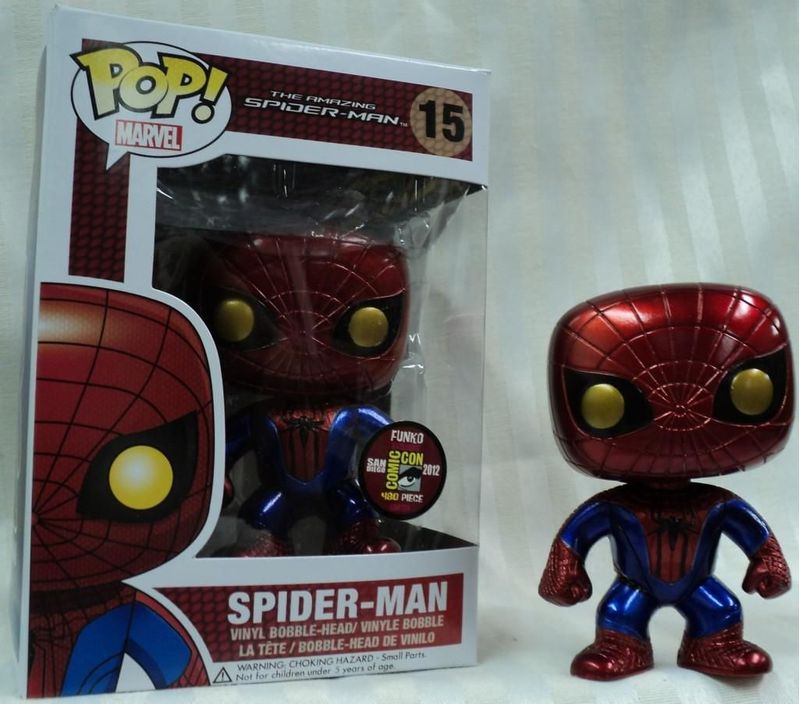 Funko POP! Marvel Spider-Man Vinyl Figure (First Appearance, Metallic) 