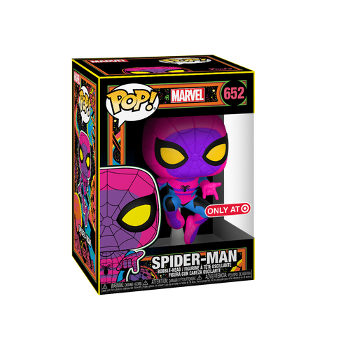 blacklight spider man pop