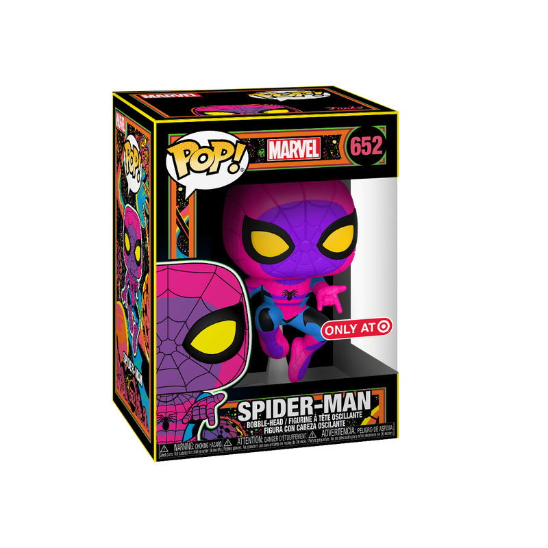 spider man black light pop