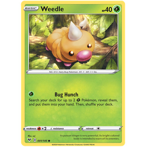 Weedle, Voltagem Vívida, Banco de Dados de Cards do Estampas Ilustradas