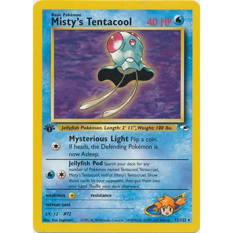 Misty's Tentacool (32) - Gym Heroes (1st edition)