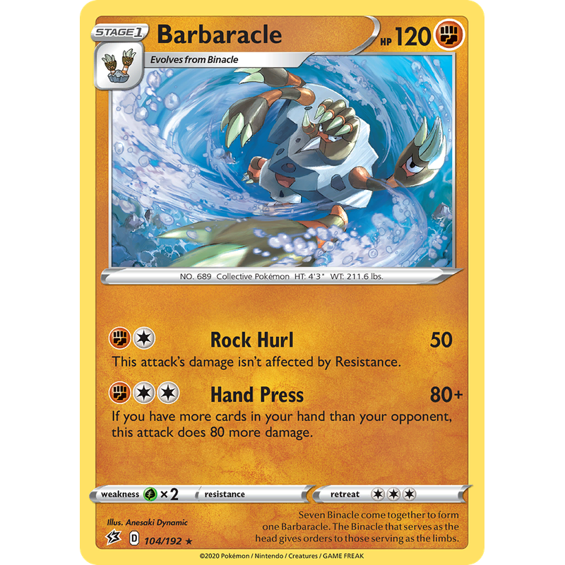 Verified Barbaracle - Rebel Clash Pokemon Cards | Whatnot