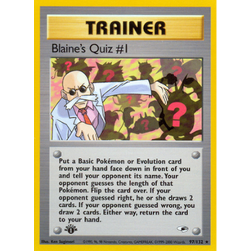 Blaine's Quiz #1 - Gym Heroes (1st edition)