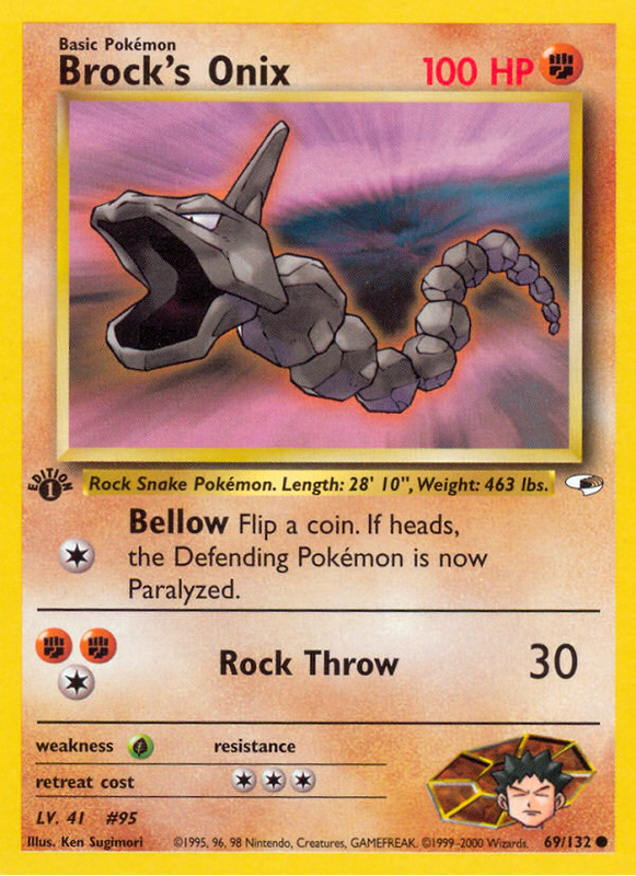 Verified Brock S Onix Gym Heroes Pokemon Cards Whatnot