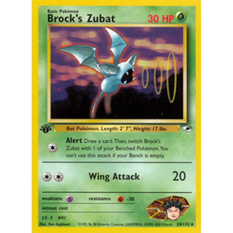 Brock's Zubat (24) - Gym Heroes (1st edition)