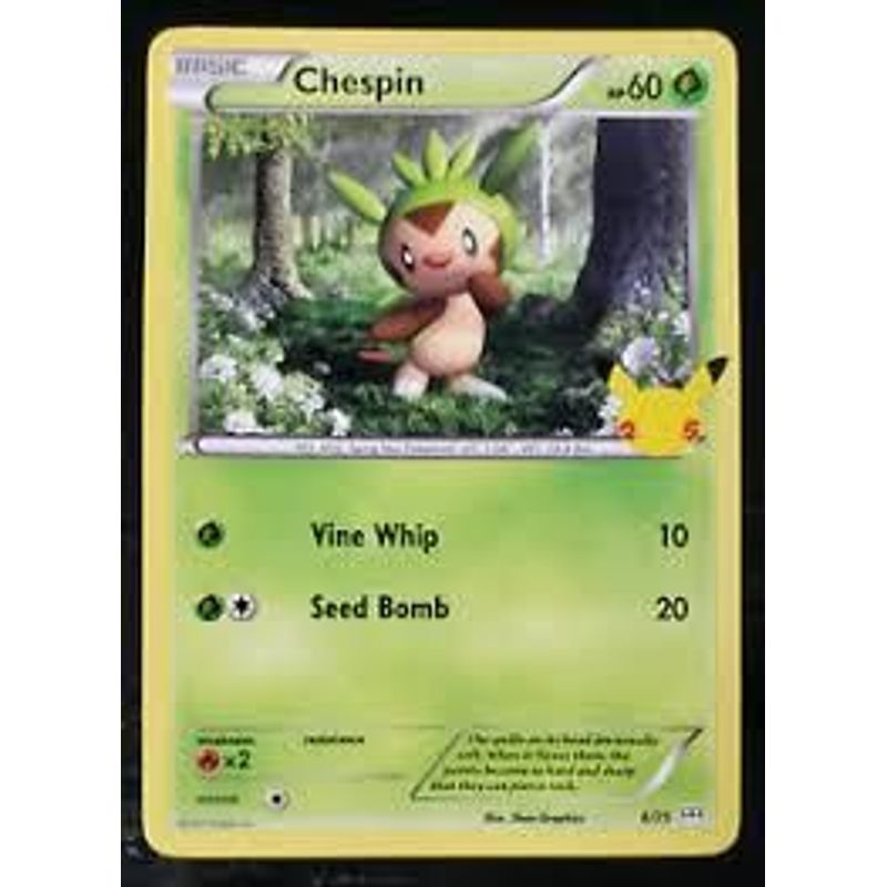 Verified Chespin Mcdonald S 25th Anniversary Pokemon Cards Whatnot