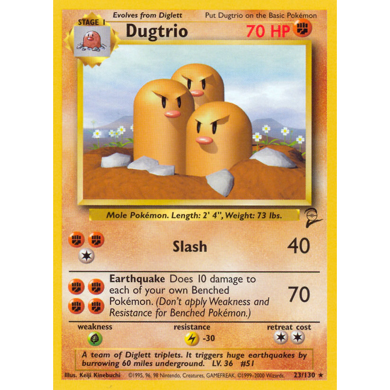 Dugtrio - Base Set 2