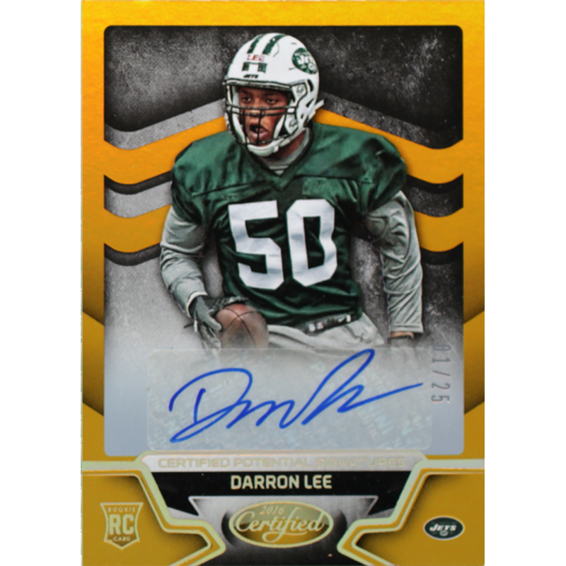 Darron Lee - 2016 Panini Certified Certified Potential Mirror Gold Signatures
