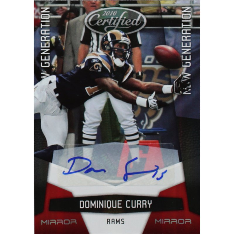 Dominique Curry -  2010 Panini Certified Mirror Red Signatures