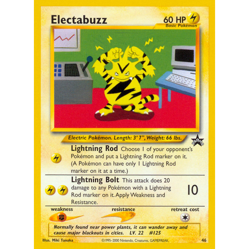 Electabuzz No.2 Black Star Promo Pokemon Card