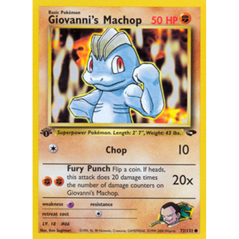 Giovanni's Machop - Gym Challenge (1st edition)
