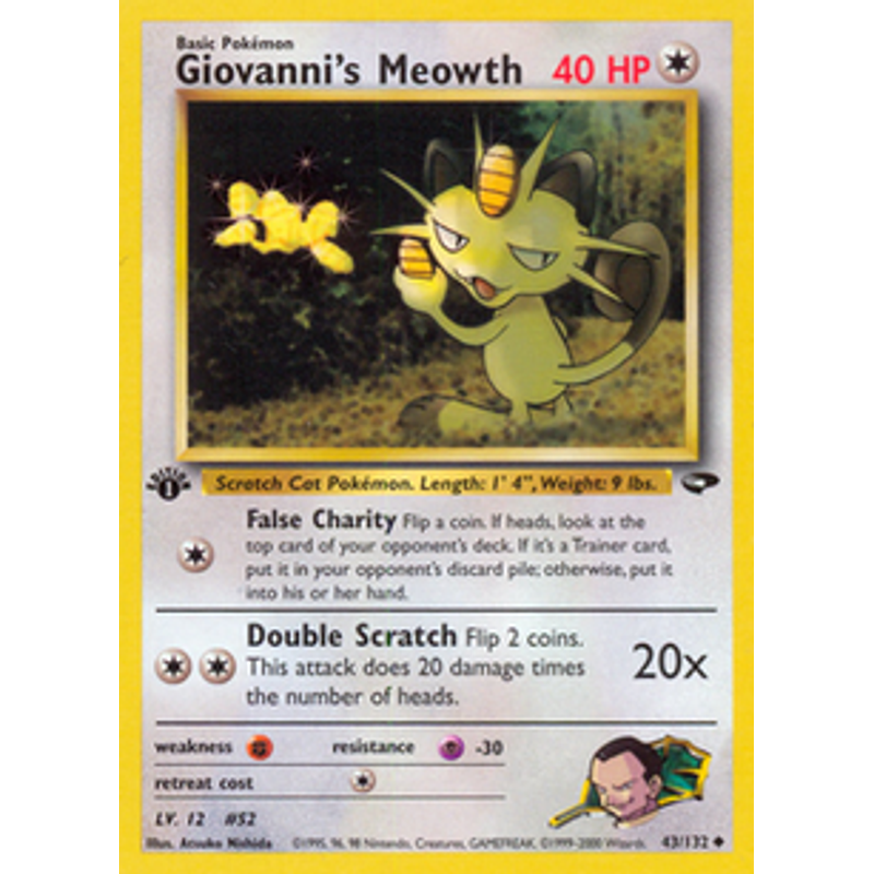 Giovanni's Meowth (43) - Gym Challenge (1st edition)