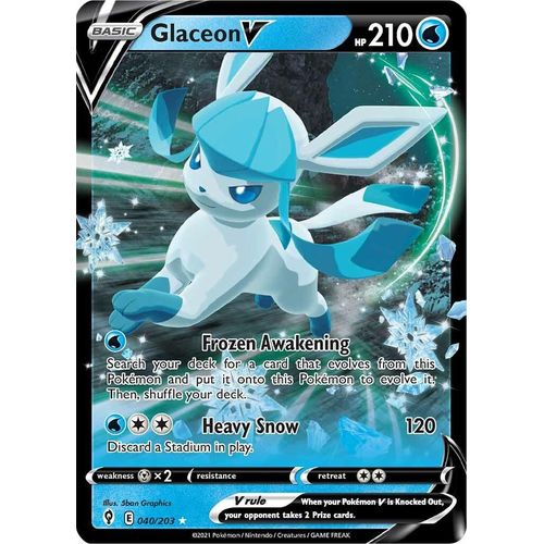 Pokemon Card Japanese Glaceon V SR SA 077/069 Eevee Heroes HOLO From Japan F/S