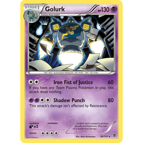Verified Golurk - Plasma Blast by Pokemon Cards