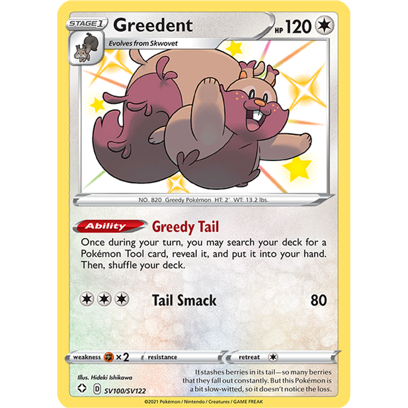 Verified Greedent Shiny Vault Shining Fate Pokemon Cards Whatnot