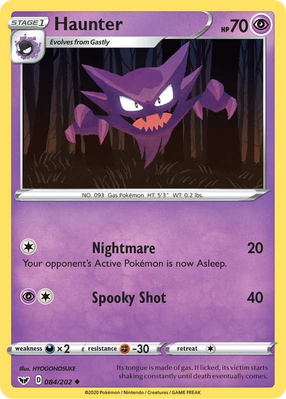 Verified Haunter Sword & Shield Pokemon Cards Whatnot