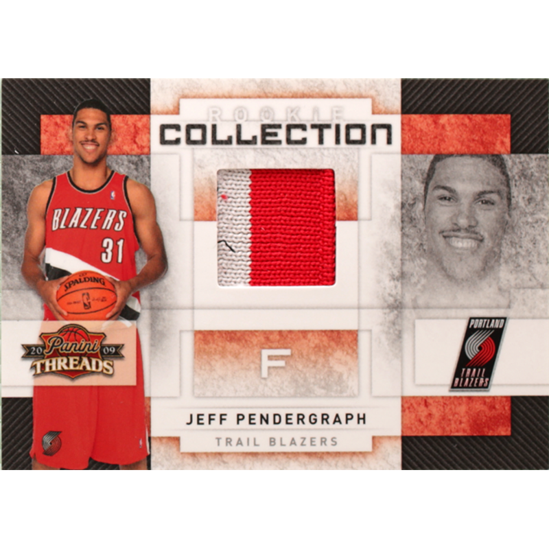 Jeff Pendergraph - 2009 Panini Threads Rookie Collection Prime Materials