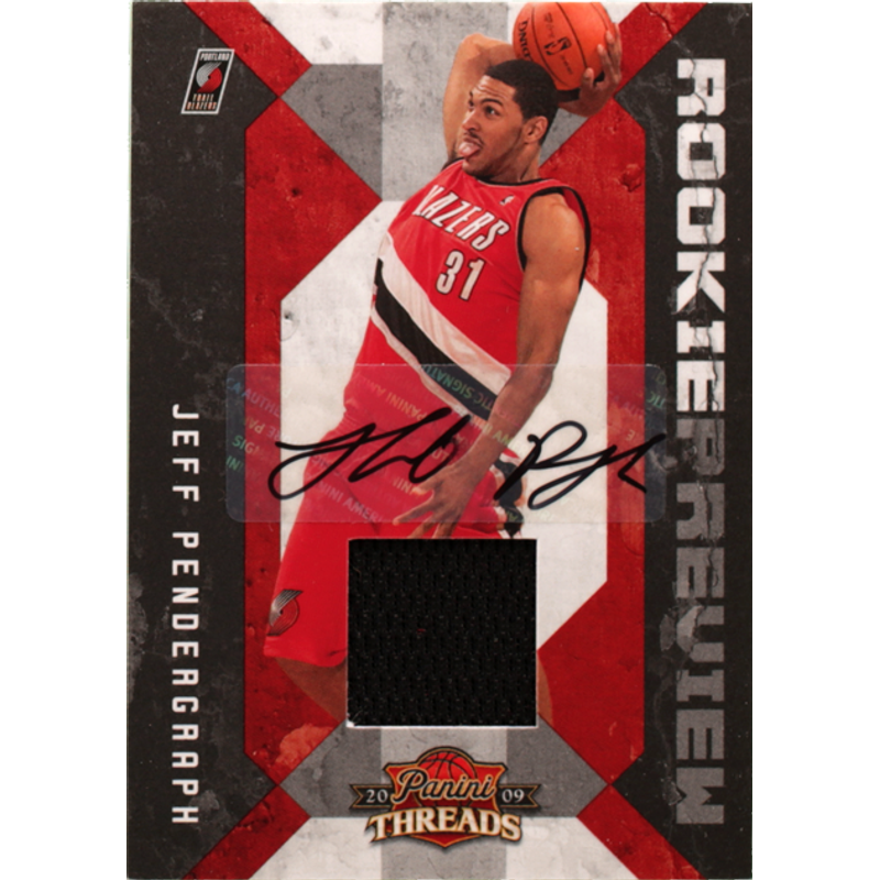 Jeff Pendergraph - 2009 Panini Threads Rookie Preview Autographs