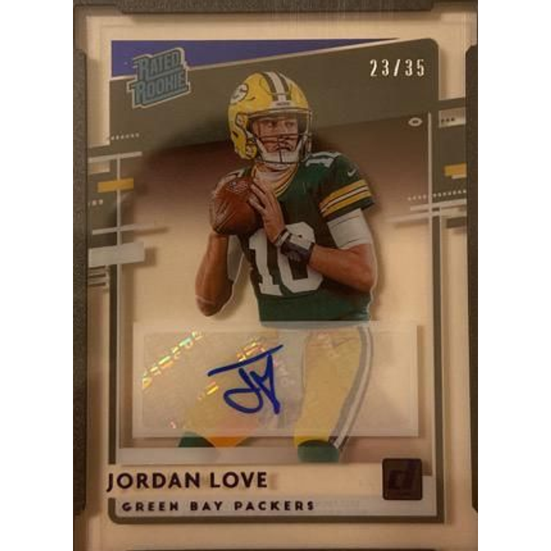 Jordan Love - 2020 Panini Chronicles (Clearly Donruss Rated Rookie Auto. Blue)