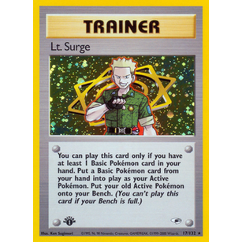 Lt. Surge (17) - Gym Heroes (1st edition)