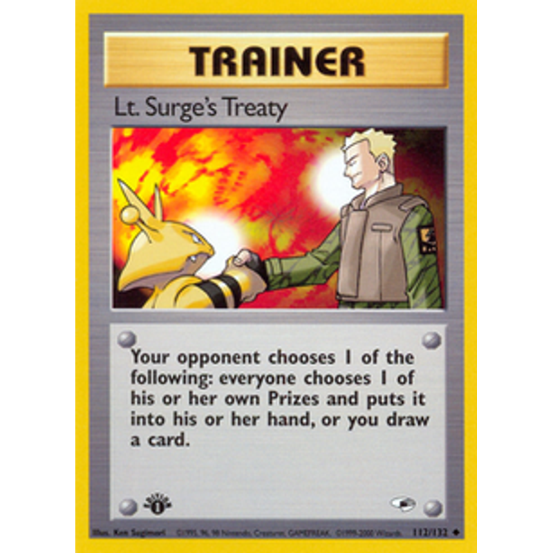 Lt. Surge's Treaty - Gym Heroes (1st edition)