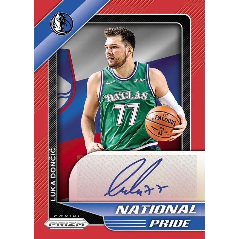 Luka Doncic - 2020 Panini Chronicles National Pride Signatures Checklist (Red)
