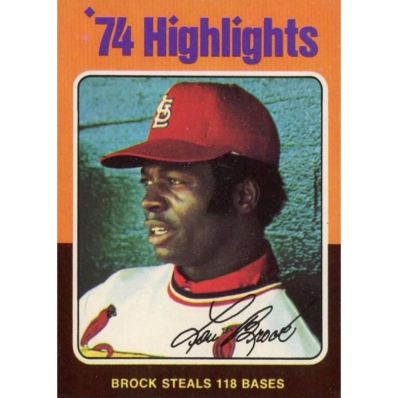 Lou Brock - 1974 Topps Mini 74 Highlights
