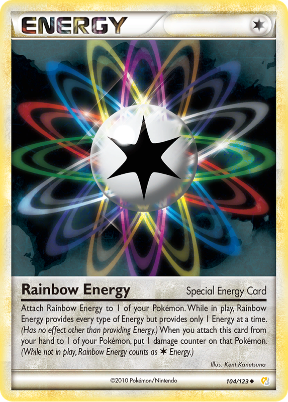 Verified Rainbow Energy HeartGold & SoulSilver Pokemon Cards Whatnot