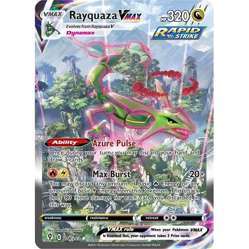 Verified Rayquaza Vmax Full Art Evolving Skies By Pokemon Cards