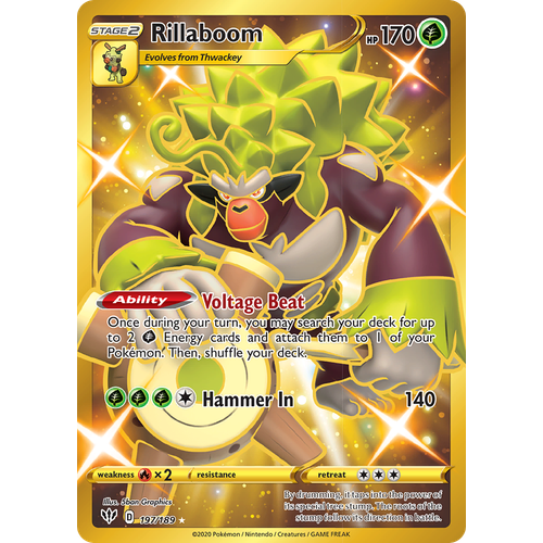 Verified Rillaboom - Darkness Ablaze Pokemon Cards | Whatnot