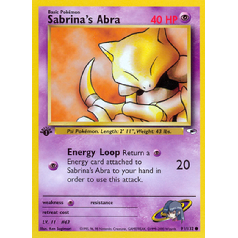 Sabrina's Abra - Gym Heroes (1st edition)