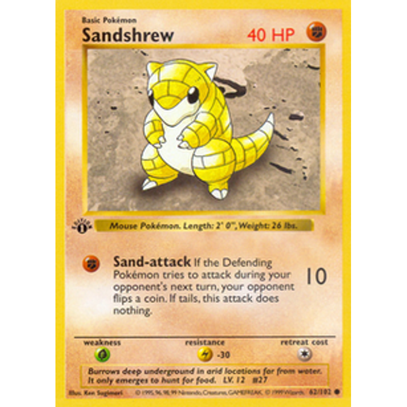 Sandshrew - Base Set (1st edition)
