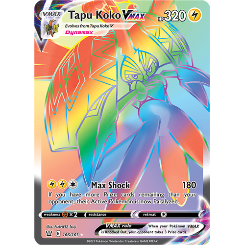 Verified Tapu Koko Vmax Secret Rare Battle Styles By Pokemon Cards