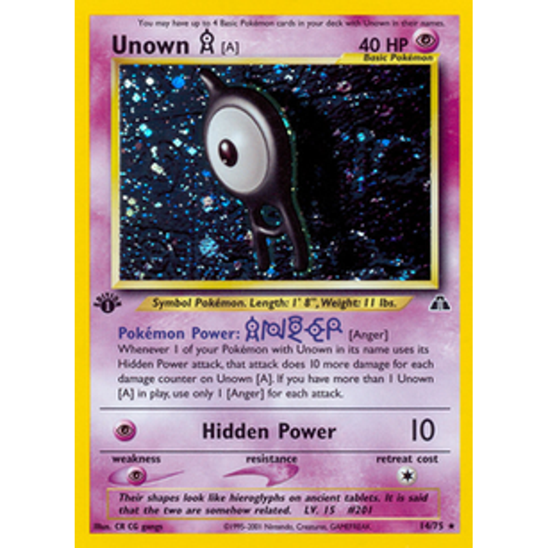 Unown [A] (14) - Neo Discovery (1st edition)