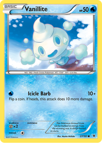 Verified Vanillite - Noble Victories Pokemon Cards | Whatnot