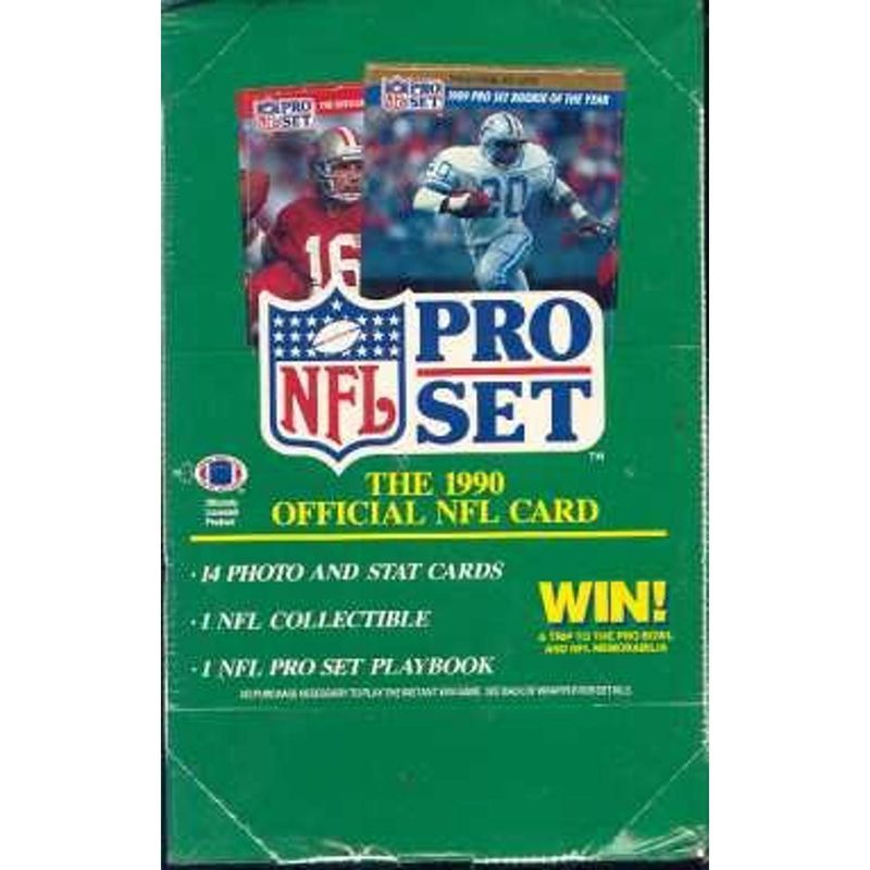 1990 Pro Set Series 1 Football Wax Box
