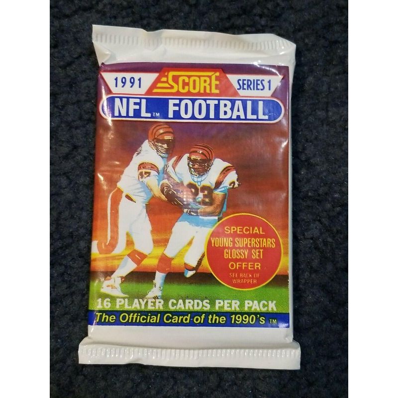 1991 Score NFL Football Series 1 Wax Pack (Young Superstars Glossy Set Offer)