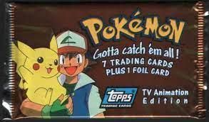 Verified 1999 Topps Pokemon trading card Series 1 Booster Pack by Topps