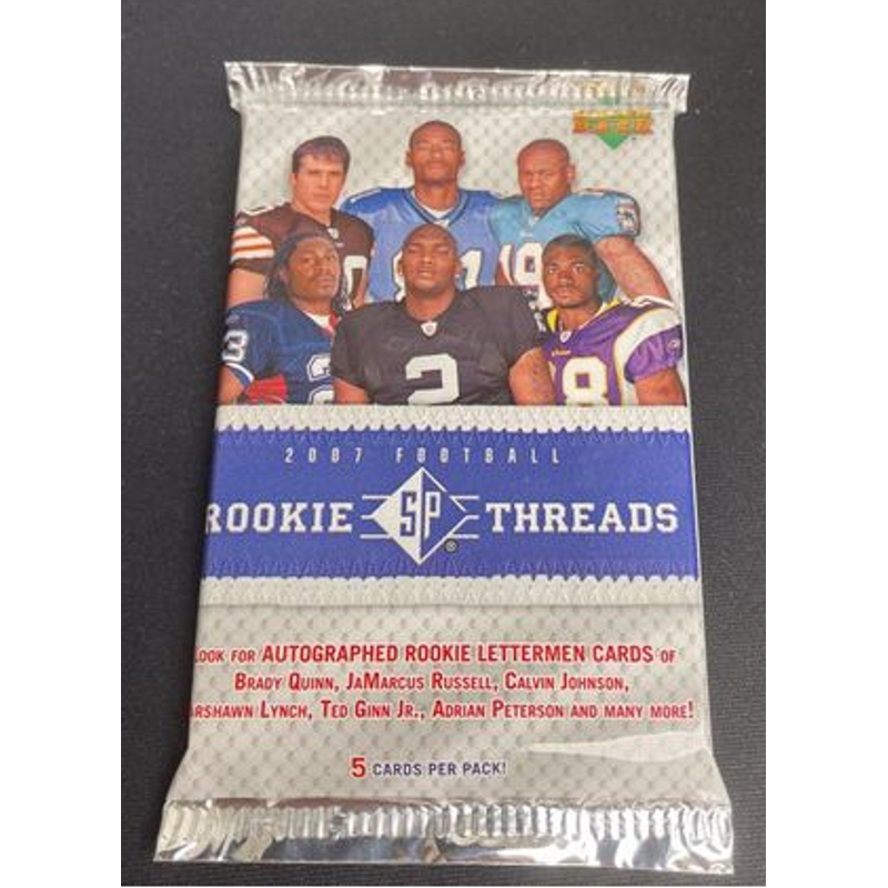 2007 Upper Deck SP Rookie Threads Football Pack (5 cards)