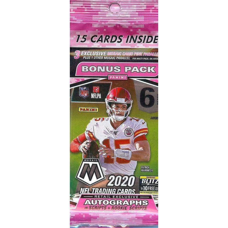 2020 Panini Mosaic Football NFL Cello Pack (15 cards)