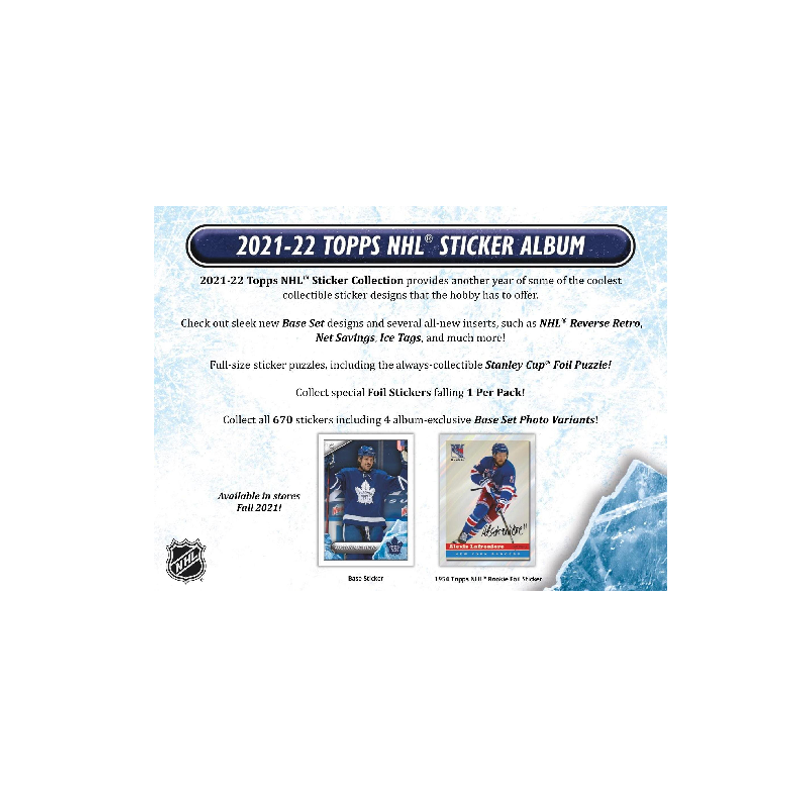 2021/22 Topps NHL Hockey Sticker Collection Box