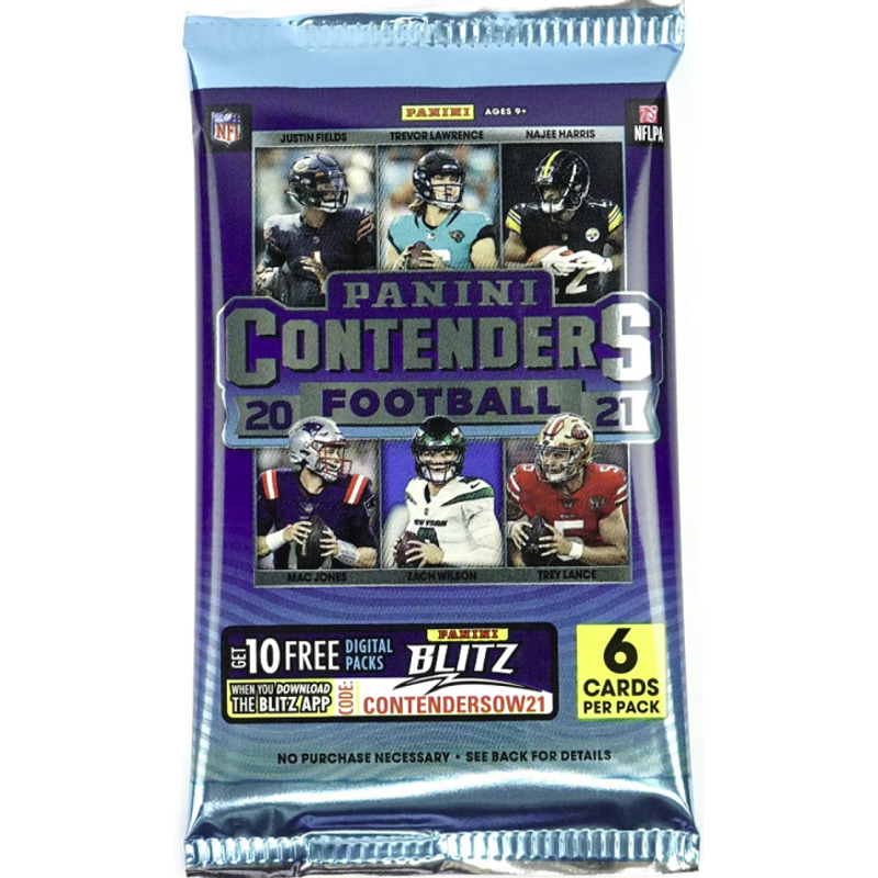 2021 Panini Contenders Football Hobby Pack (6 cards)