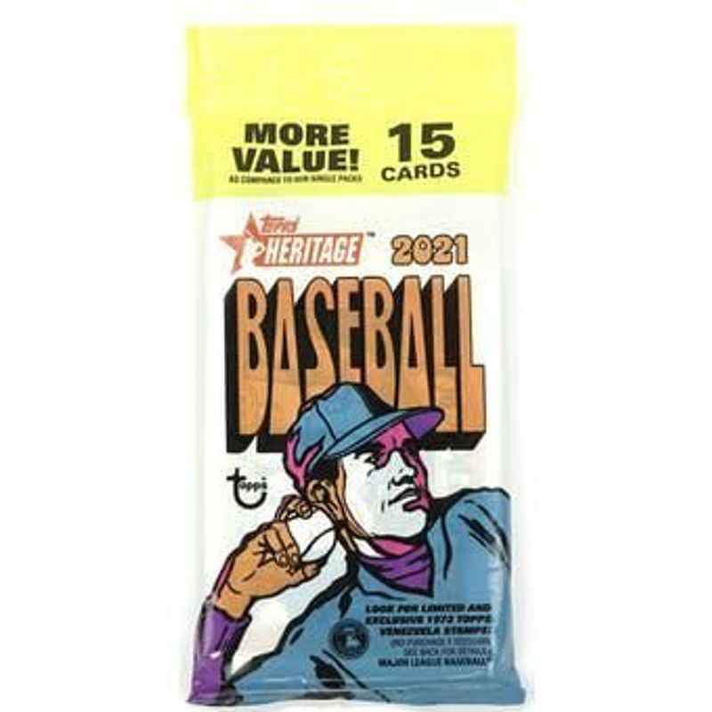 2021 Topps Heritage Baseball Jumbo Value Pack (15 Cards)