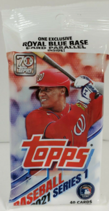 Verified 2021 Topps Series 1 Baseball Jumbo Value Pack (Royal Blue Base