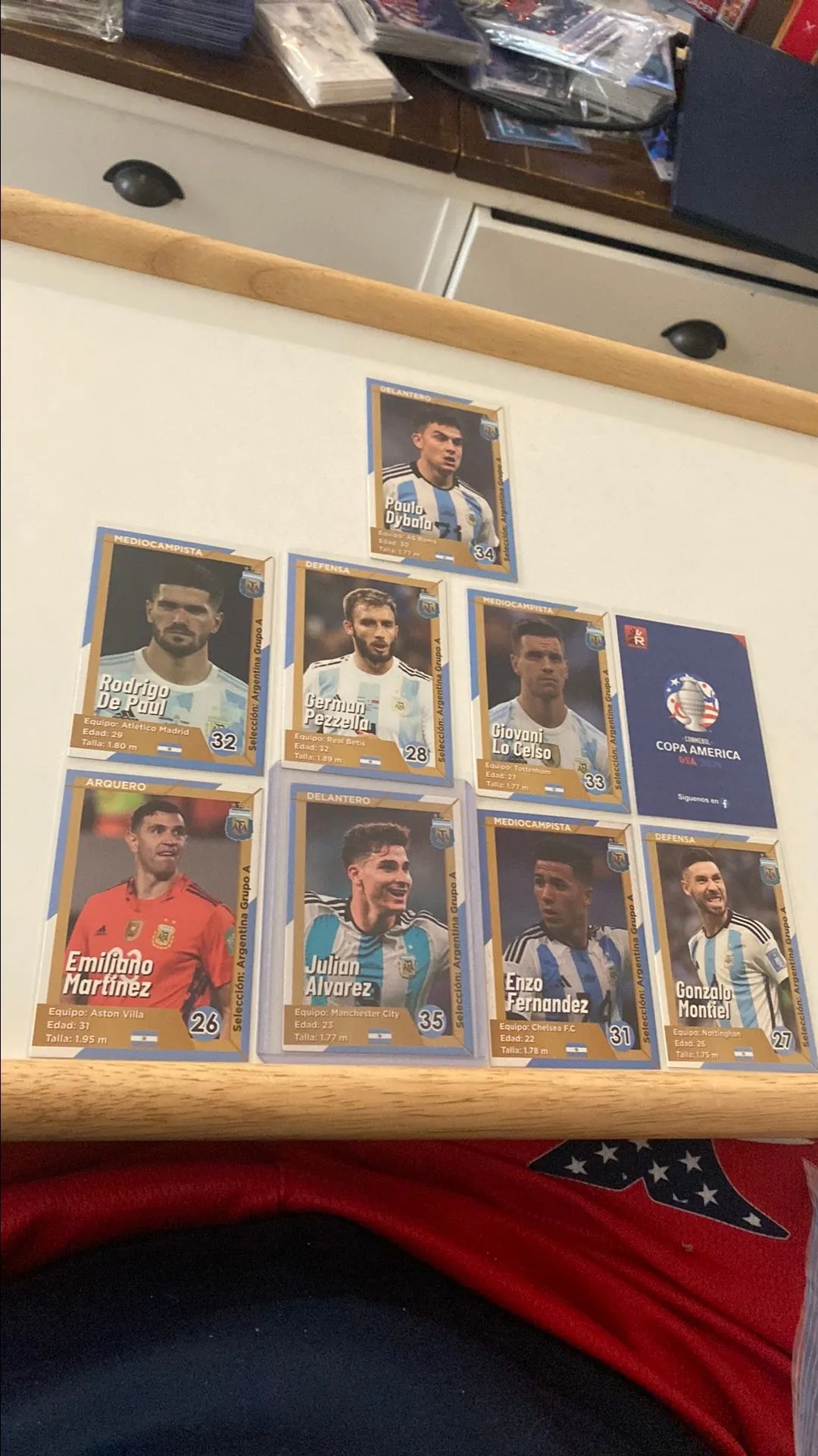 9x Argentina 2R 2024 Copa America Lot Julian Alvarez Enzo Dybala Dibu ...