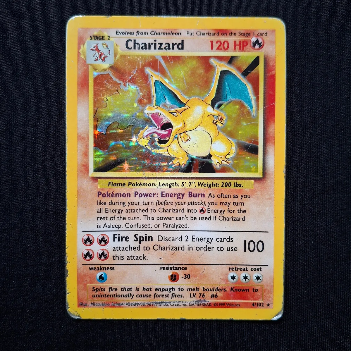 pokemon card charizard 4/102 Original Base Stamped Rare * Holo MINT!!!!!! have for your premier collection. Charizard 4/102 Holo  CGC