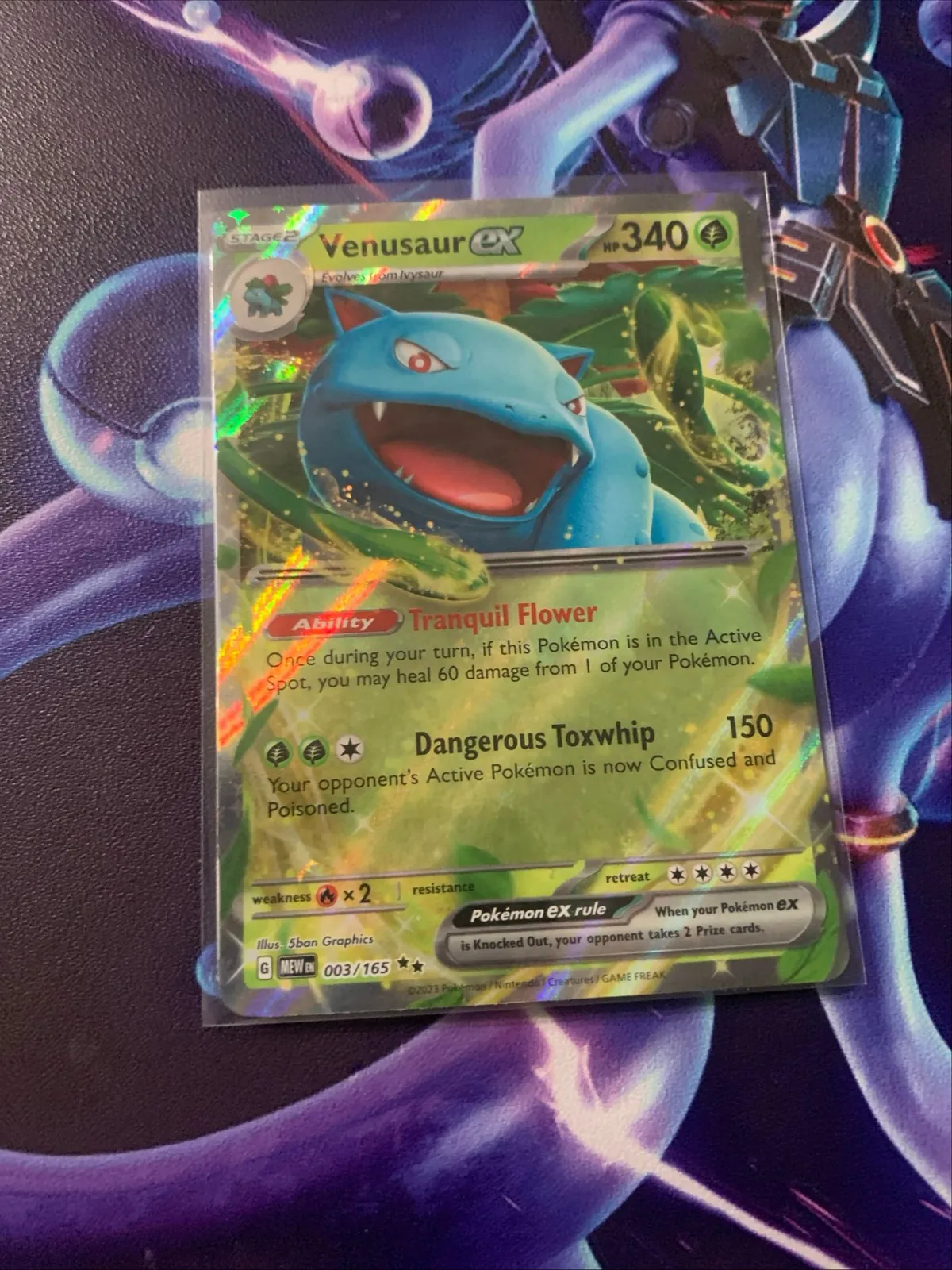 Venusaur Ex Card Venusaur Ex Pokemon Card  Near Mint  Scarlet & Violet  151 Set  #003/165 Venusaur Ex 200/165 Sv2a: Pokemon Card 151