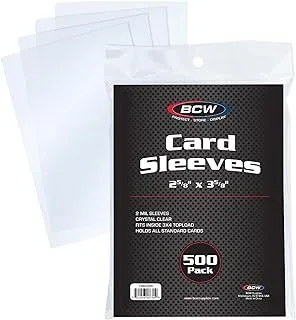 bcw standard card sleeves 100 BCW Toploaders & 100 BCW Card Sleeves SEALED Penny Sleeves Card Ho –  Wayne Collection