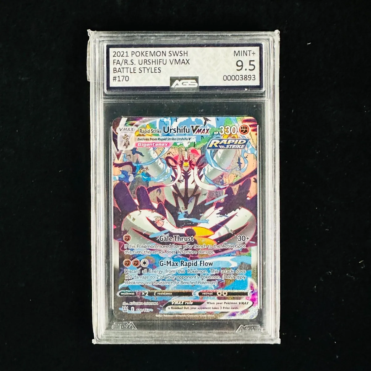 AGS Mint+ 9.5 -2021 Pokemon SWSH Urshifu VMAX 170/163 RapidStrike TCG Card   Whatnot: Shop, Sell, Connect